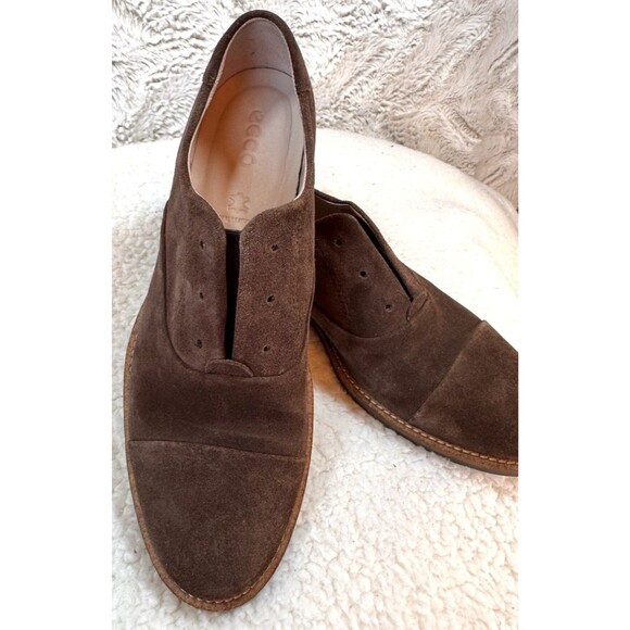 ECCO Loafer Size 8 Women's‎ Sartorelle 25 Tailored Slip-On Brown Leather - Picture 4 of 12